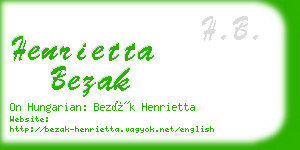 henrietta bezak business card